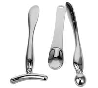 Mikikit Bâtonnets de Massage pour Yeux et Crème Contour des Yeux 3 Pièces Métal Multifonction Compact Visage Femme Massage Peau Délicate