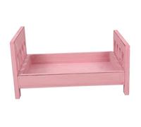 Mikikit Bébé Photo Lit en Bois Accessoires Photo Bébé Toile De Fond Photo Nouveau-né Accessoires Photo Nouveau-nés Accessoires De Photographie De Rose