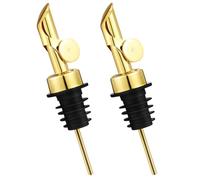 Mikikit Becs Verseurs Bouchon en Acier Inoxydable 2pcs Faciles à Retirer et Compatibles Lave-vaisselle, Verseur Pratique Cuisine pour Bouteille D'huile D'olive