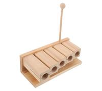 Mikikit Bloc de Percussion Bois Pentatonique Tons avec Maillet Instrument Musical Éducatif pour Yoga Méditation École Maternelle et Apprentissage Précoce