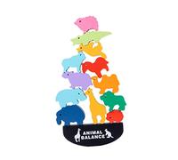 Mikikit Blocs de Construction Empilables Forme Danimaux Déquilibre Éducatif pour Garçon Fille Jeu de Partage et Développement Social Matériau Sûr et Surface Lisse