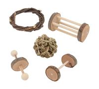 Mikikit Bois Mâcher pour Animaux de Compagnie Multi-Usage Marron, à Entraîner et Divertir pour Perroquets Petits Rongeurs Vos