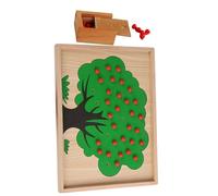 Mikikit Bois Montessori pour Compter Les Pommes Arbre Éducatif Bois Robuste et Sûr Aide Pédagogique pour Apprentissage des Mathématiques pour Garçon Fille et Écoles