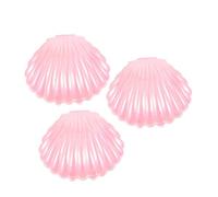 Mikikit Boîte à Coquillage Multifonction Petite Taille, Lot de 3, Plastique Nacré Rose, Rangement Décoratif pour Bijoux et Bonbons, Présent Mariage Fête, Étui à Bracelet et Bague