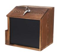 Mikikit Boîte à Dons Murale Bois avec Serrure Tableau Boîte à Suggestions Sécurisée pour Collecte Vote Dons et Commentaires
