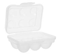 Mikikit boîte à oeufs portable porte-oeufs de camp Conteneur d'oeuf pour le camping caisses à oeufs casier à oeufs de camping porte-œufs en plein air pp Transparent Réutilisable