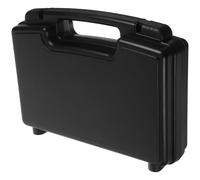 Mikikit Boîte à Outils Noire Portable en Plastique avec Mousse Intérieure, Mallette Rigide de Transport pour Camping et Rangement