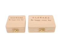 Mikikit Boîte à Souvenirs Bébé 2 Flacons Bois pour Dents de Lait et Cordon Ombilical Rangement Compact pour Cheveux Fœtaux Coffret Commémoratif Modulable Présent Naissance