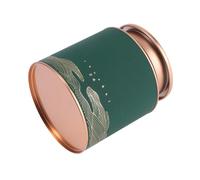 Mikikit Boîte à Thé Tôle Ronde Verte Boîte Hermétique Résistante pour Stockage de Vrac Infusions Snacks et Bonbons Chic