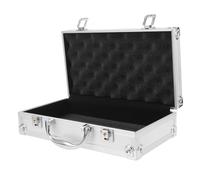 Mikikit Boîte Alliage Aluminium pour Transport de Médicaments Mallette de Rangement Capacité Élevée avec Poignée Trousse de Secours Portable