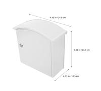 Mikikit Boîte aux Lettres Murale Extérieure Incurvée Verrouillable 2 Pièces en Plastique Blanc Résistante à la Pluie et Contrôle de Température pour Livraison de Lait Sécurisée à