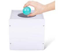 Mikikit Boîte de Collecte Multifonction en PVC Blanche, Trou de 12 CM, pour Événements Festifs et Tirages Sort