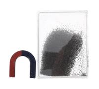 Mikikit Boîte de Limaille de Fer Magnétique 4 Cm pour Expériences Physiques Équipement Pédagogique Scientifique pour Démonstration et Tracé Précis des Lignes de Champ Magnétique Matériel