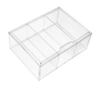 Mikikit Boîte de Présentation Magnétique Empilable en Acrylique Transparente 36X27X13 CM 2 Compartiments Vitrine Anti-Poussière pour Figurines Objets de Collection et Maquettes