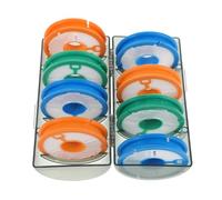 Mikikit Boîte de Rangement Bobines de Pêche 8 Axes Transparent Léger, Conteneur Multifonction pour Porte-Bas de Ligne en Fluorocarbone et Pêche la Mouche
