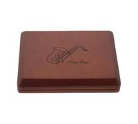 Mikikit Boîte De Rangement Étui À Anches Pour Saxophone Et Clarinette Format Portable Double Face Résistant À L'Usure Pour Concerts En Plein Air 4.72 X 3.86 X 0.98 in Bois