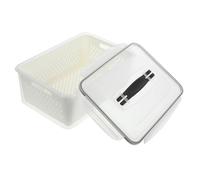 Mikikit Boîte De Rangement Pour Fruits Avec Égouttoir Et Couvercle Organisateur De Réfrigérateur Hermétique Pour Légumes Et Pains Capacité De Design Empilable Et