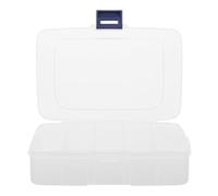 Mikikit Boîte de Rangement pour Lames de Scie, Plastique PP Blanc, | Cloisonnement en Grille, Tri Facile des Petites Pièces, Stockage Polyvalent
