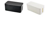 Mikikit Boîte de Rangement Résistante aux Rayures pour Câble en Plastique Blanc Cache Multiprise et Gestion des Câbles pour Usage Domestique