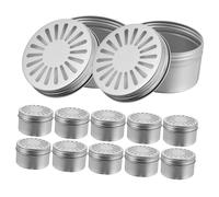 Mikikit Boîte Désodorisant Vide Aluminium 120Ml Lot de 12 Couvercle Vissé Parfum Diffuseur d'Arômes Maison Décoration