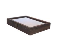 Mikikit Boîte Exposition pour Spécimens Bois avec Couvercle Transparent Boîte de Rangement pour Insectes Étui de Collection et Compact avec Serrure Protection Anti-poussière Design