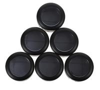 Mikikit Boîtier Compact pour Fards à Paupières Vide Noir 6pcs, Léger Bonnes Propriétés D'étanchéité, pour Voyage et Organisation de Maquillage