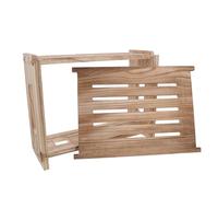 Mikikit Boîtier Mural en Bois pour Routeur WiFi et Modem, Étagère de Rangement Décorative Gestion des Câbles Intégrée, Système de Fixation Flexible pour Maison et Bureau, Cache-boîte