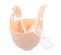 Mikikit Bol à Mélanger Silicone pour Masque Facial DIY Set Jaune Accessoires Salon de Beauté Bol Souple Capacité pour Préparation Facile de Masques Visage