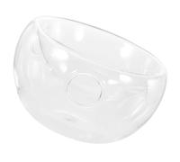 Mikikit Bol à Salade Transparent Récipient Artistique Double pour Buffet et Table Porte Aliments Élégant pour Fruits et Légumes Facile à Nettoyer Usage Familial et Professionnel