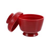 Mikikit Bol à Soupe Miso Japonerie Plastique avec Couvercle Bol Cuisine 9,3 X 9 Cm Vaisselle de Restaurant Accessoire la Cuisine pour Soupe et Riz et Fonctionnel
