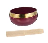 Mikikit Bol Chantant Bouddhiste Cuivre avec de Percussion pour Yoga et Relaxation Bol Sonore Artisanal pour Énergétique et Apaisement
