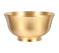 Mikikit Bol D’offrande en Laiton Doré, Finition Lisse, Décor Maison | Usage Rituel et Contemplation, Récipient D’eau, Style Élégant, Touche Artistique, Aspect Luxueux