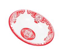 Mikikit Bol en Émail Épais Rouge 26 CM Saladier Rond pour Soupe et Vaisselle Lavabo Cuisine Rétro Empilable Usage Domestique et Cérémonie