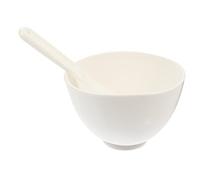 Mikikit Bol Mélangeur à Masques DIY 500ml en Pp Blanc Rond, Ensemble 1 Set Confortable et Résistant pour Salons de Beauté et Usage Domestique