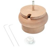 Mikikit Bol Tournant en Bois Set 1 Pièce pour Perles avec Aiguille, Outil Pratique Fabrication de Bijoux pour Loisirs Créatifs