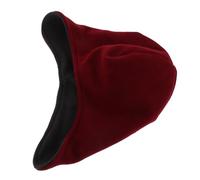 Mikikit Bonnet Chaud D’hiver en Polaire pour Seniors, Bonnet de Nuit Souple avec Doublure Thermique, Couvre-chef Isolant Rouge Foncé pour Dormir, Marche et Course en Extérieur