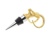 Mikikit Bouchon de Bouteille de Vin Tête de Caprin Doré Bouchon Étanche Résistant à la Rouille pour Conservation et Décoration Cadeau pour Amateurs de Vin