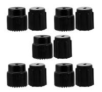 Mikikit Bouchon de Vanne Ca 10pcs en Abs Plastique, Bouchons Haute et Basse Pression pour Voiture, Kit de Charge Léger et Portable pour Maintenance Climatisation
