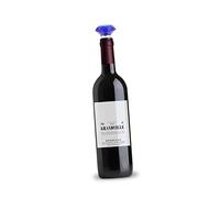 Mikikit Bouchon de Vin Cristal Diamant Bleu Seau à Stoppeur de Bouteille Anneau pour Mariage Anniversaire