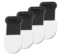 Mikikit Bouchons Anti-poussière Accessoires Maintenance Lot de 4 Noirs USB en Silicone avec Adhésif, Port de Charge Téléphone Portable pour Prise Téléphonique et USB