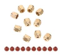 Mikikit Bouchons de Buse en Laiton pour Pompe à Huile - 10 Paires - Capuchons de Rechange Étanches pour Machine à Brouillard de Scène, Accessoires Haute Performance pour Effets Spéciaux