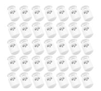 Mikikit Boucles à Ressort à Bouton-pression Blanches pour Corde, 50 Pièces, Boucles Élastiques Réglables en Plastique, Verrou de Sangle Pratique pour Couture, Bricolage et Accessoires