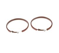 Mikikit Boucles D'oreilles Créoles Marron en Similicuir Colorblock, Légères et Confortables, pour Femmes, Soirée et Mariage, Design Exagéré Taille Moyenne