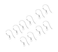 Mikikit Boucles D'oreilles en Argenté 925, Crochets D'oreilles Chics, 10 Pièces, Accessoires pour Femmes, Bijoux Diy, Usage Quotidien, Finition Pure et Élégante