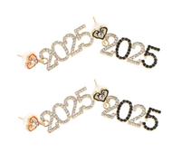 Mikikit Boucles D'oreilles Numérotées Créatives, Bijoux En Alliage Léger Pour Femmes, Boucles Pendantes Dégradées Pour Soirée Et Look Quotidien