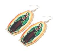 Mikikit Boucles D'oreilles Vintage Pendentifs Rétro Acrylique Légers Pour Femmes Boucles D'oreilles Uniques Religieuses Usage Quotidien Style Aléatoire