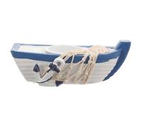 Mikikit Bougeoir Nautique Résine Petite Bateau Décoratif Style Méditerranéen Romantique pour Table et Centre de Table