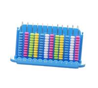 Mikikit Boulier Chinois à Calcul de Perles Éducatif pour Garçon et Filles, 12 Rangées Bleu, Plastique Solide, Outil Pédagogique pour Apprentissage Mathématiques et Comptage Garçon
