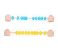 Mikikit Boulier Éducatif pour Garçon et Filles 2 Pièces Jouet de Calcul Perles Colorées Activités Manuelles Développement Préalable Jouet de Mathématiques Apprentissage Visuel et Tactile