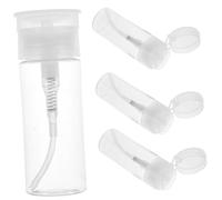Mikikit Bouteille de Dissolvant Vernis à Ongles avec Pompe Pressable Flacon Transparent Pratique pour Voyage Distributeur Portable Retour